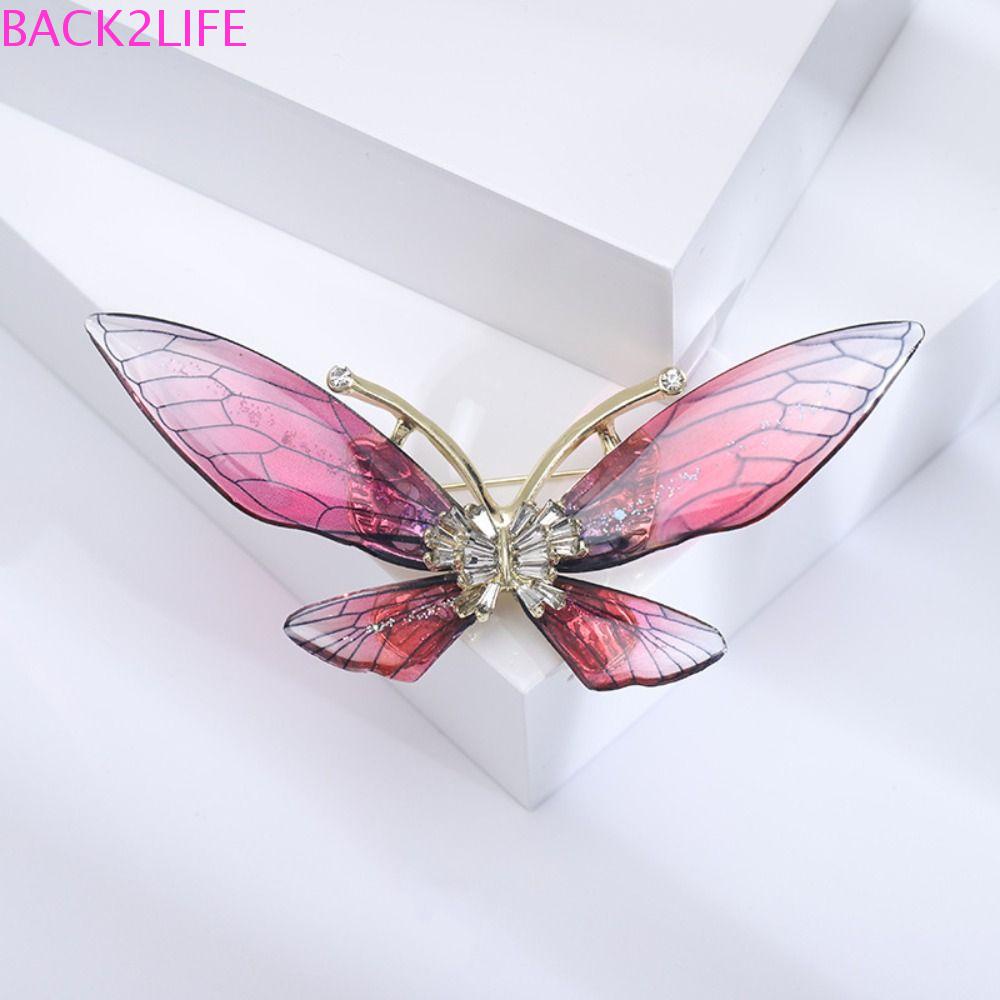 BACK2LIFE Trâm Cài Áo Hình Bướm Mini Bằng Hợp Kim Sang Trọng Độc Đáo Cho Nữ