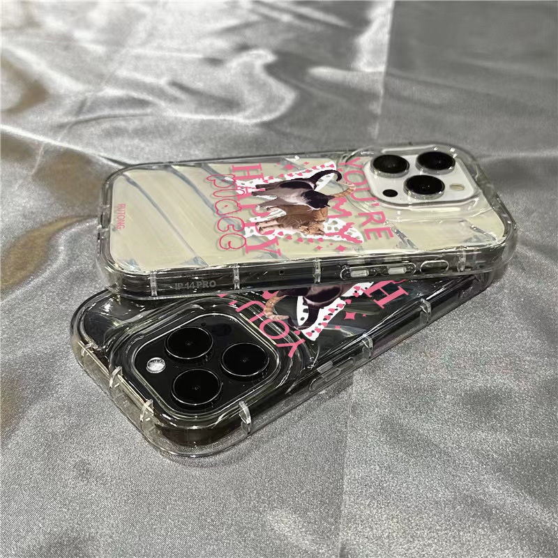 Ốp Điện Thoại Mềm Trong Suốt In Hình Mèo Và Chữ Cho Iphone 14Promax 1312 / 11 7 / 8plus xr