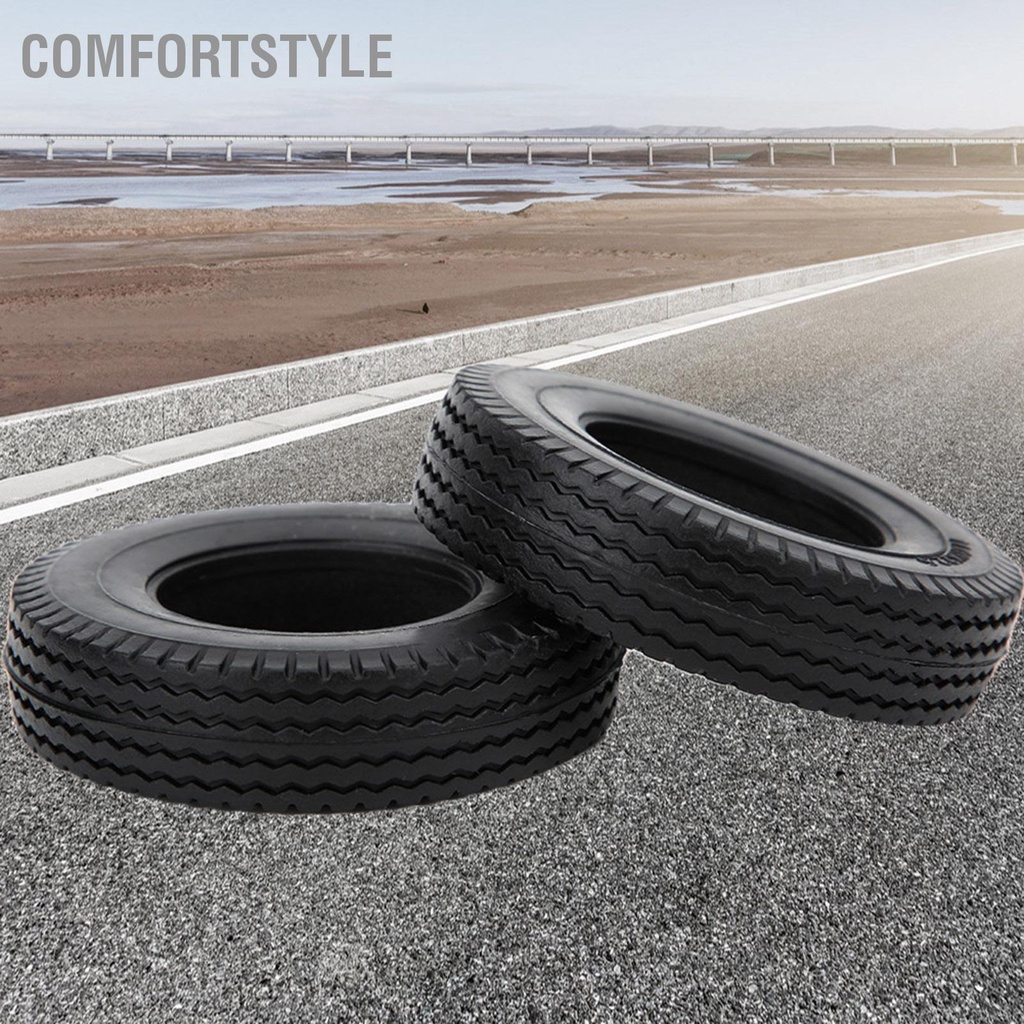 Comfortstyle 4 RC Phụ Kiện Cao Su Lốp Xe Ô Tô Phù Hợp Cho Sơn Mô Hình Chuyên Dụng Tamiya 1/14 Máy Kéo Tải Đen