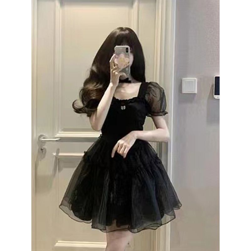 Đầm Công Chúa Dáng Ôm Tay Phồng Thời Trang Pháp Cổ Điển Cho Nữ