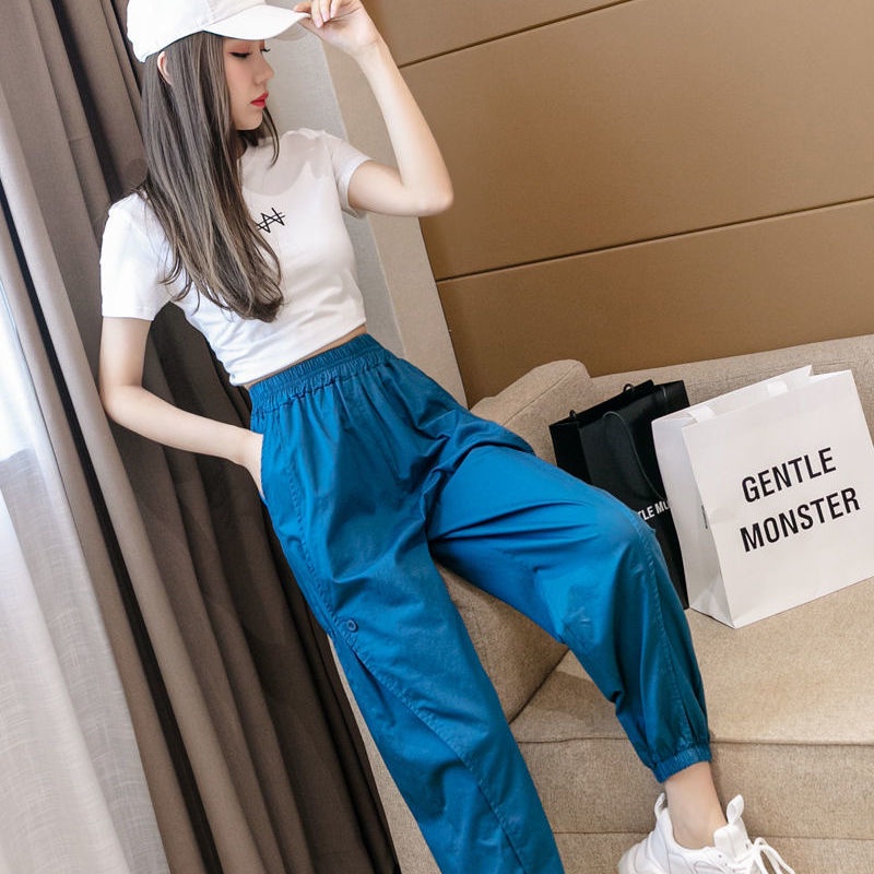 Quần Yếm Dài Đến Mắt Cá Chân Dáng Rộng Thời Trang Mùa Hè Cho Nữ