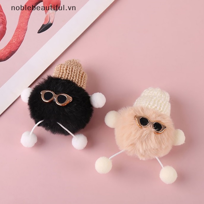 Móc Khóa Quả Cầu Lông Xù Nhiều Màu Sắc Sáng Tạo Kèm Móc Khóa Kim Loại Dành Cho Nữ