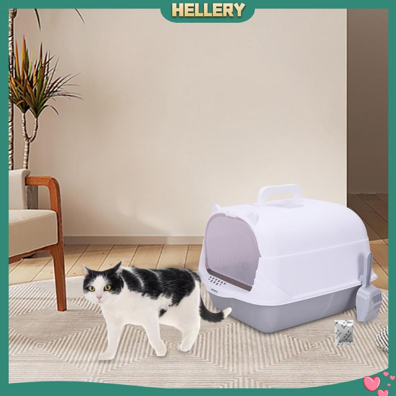 Hộp Nuôi Mèo Có Mũ Trùm Đầu Chống Văng Tiện Lợi