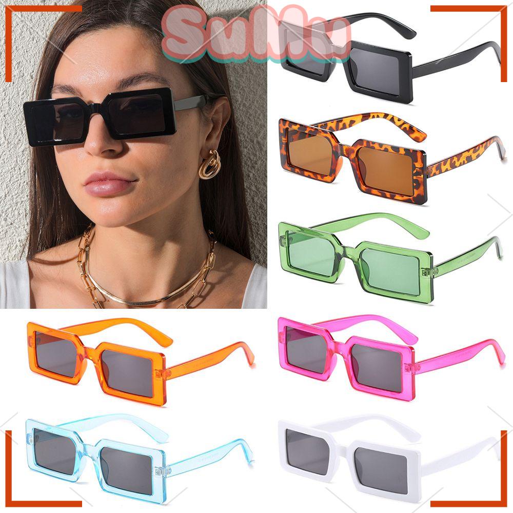 SUMU Kính Mát Gọng Vuông Nhỏ Chống Tia UV400 Thời Trang Cho Nữ