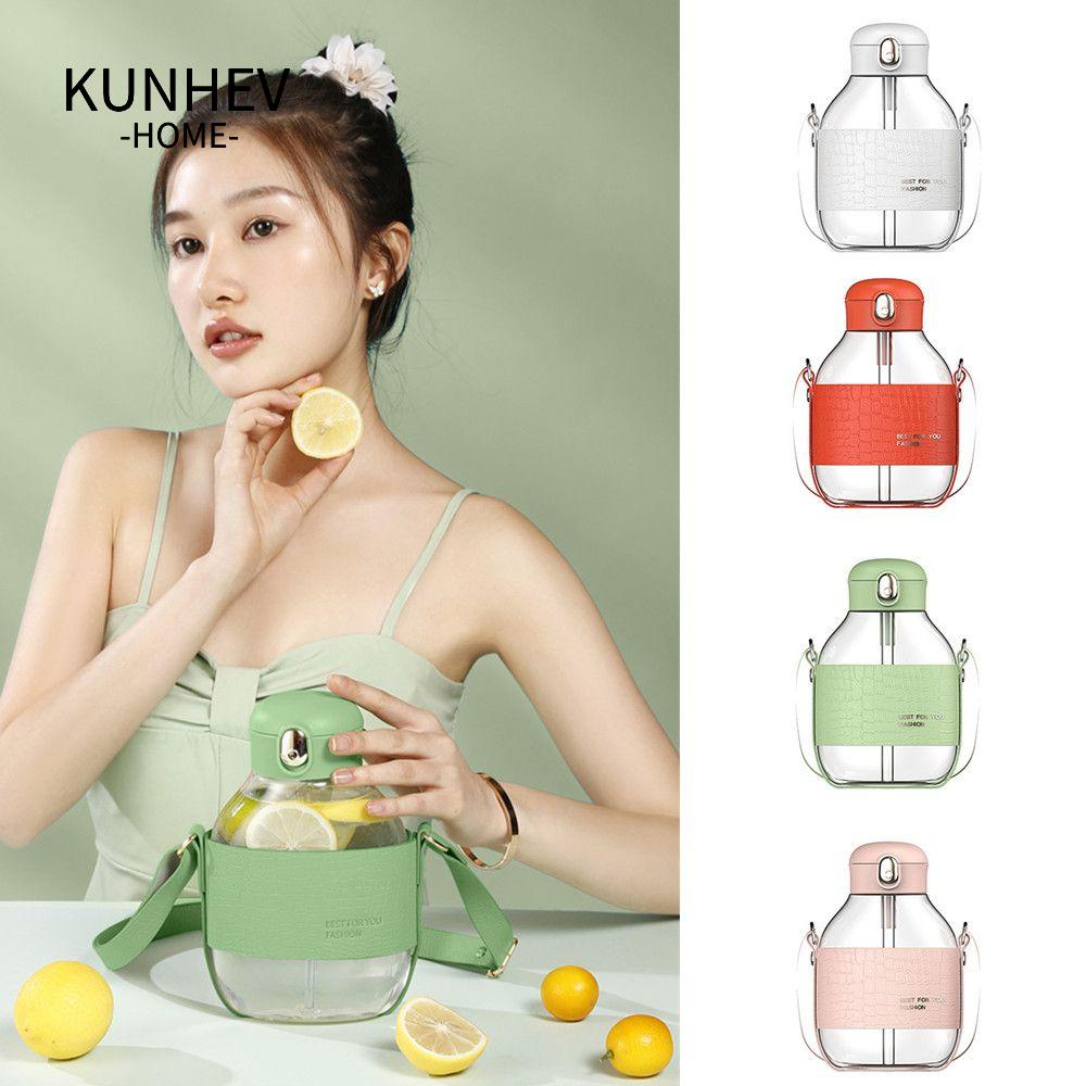 KUNHEV Bình Nước Thể Thao Dung Tích Lớn Chống Tràn Có Dây Đeo Vai