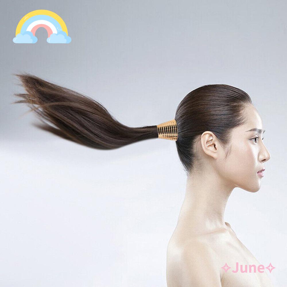 Kẹp Tóc Đuôi Ngựa Bằng Nhựa Màu Đen Thời Trang Cho Nữ