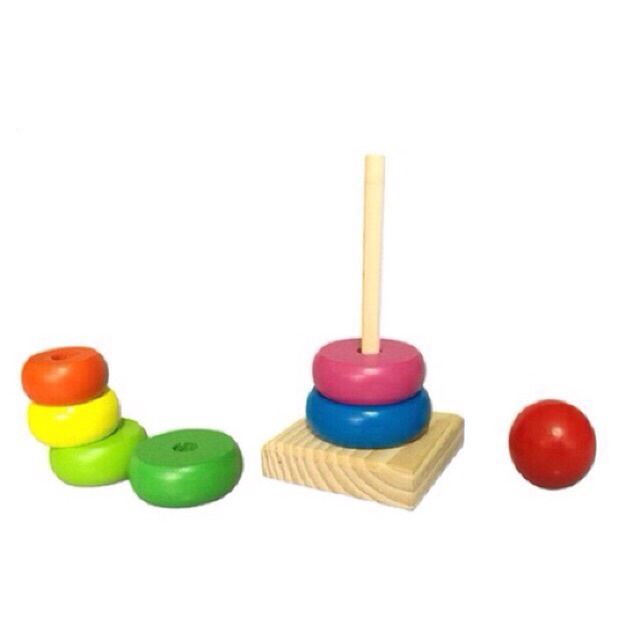 Đồ Chơi Tháp Gỗ Montessori Cho Bé