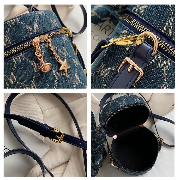 Túi Đeo Chéo Dáng Tròn Phong Cách Hàn Quốc Thời Trang Mùa Hè Cho Nữ