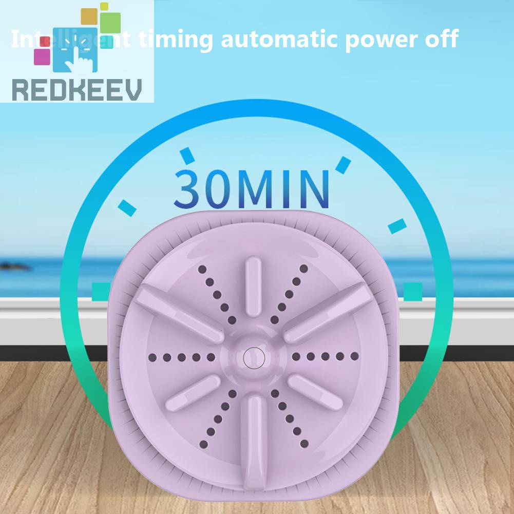 Máy Giặt Turbo Tự Động Ít Ồn Nhỏ Gọn Tiện Dụng Mang Theo Du Lịch