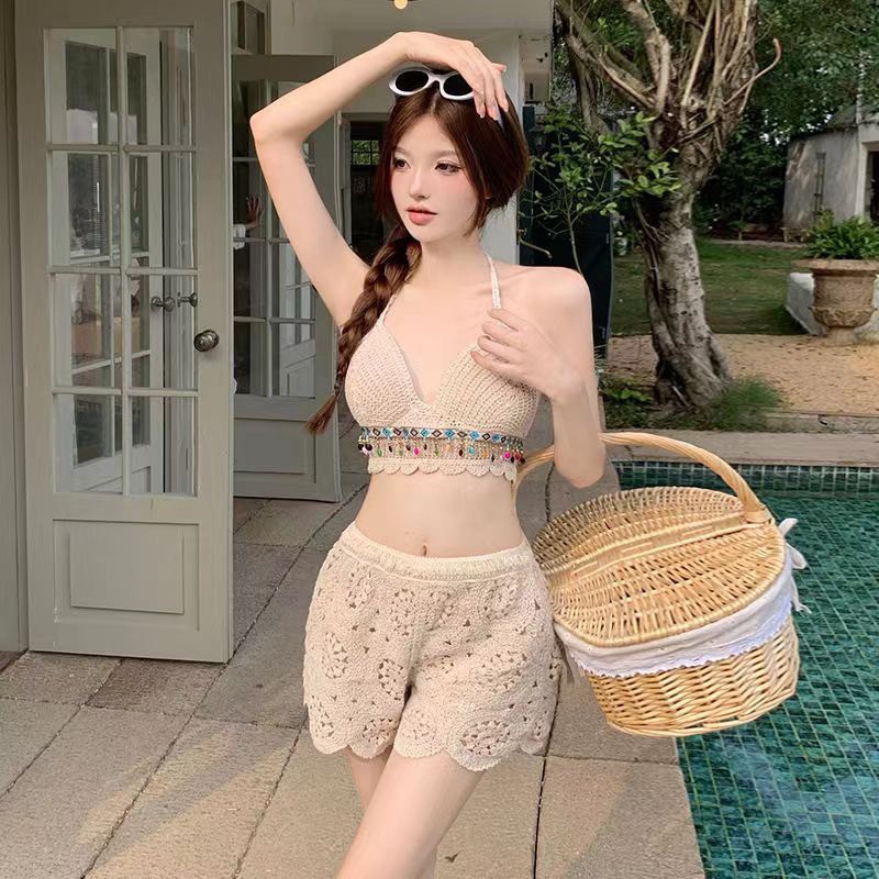 ☘️Sét 3 Món Đồ Bơi Ren Bikini Đi Biển Mới Nhất Hè 2023