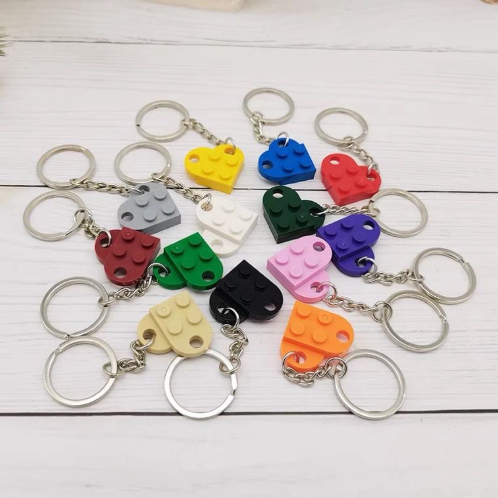 Cặp Móc Khóa Ghép Hình Trái Tim Tình Bạn Dễ Thương