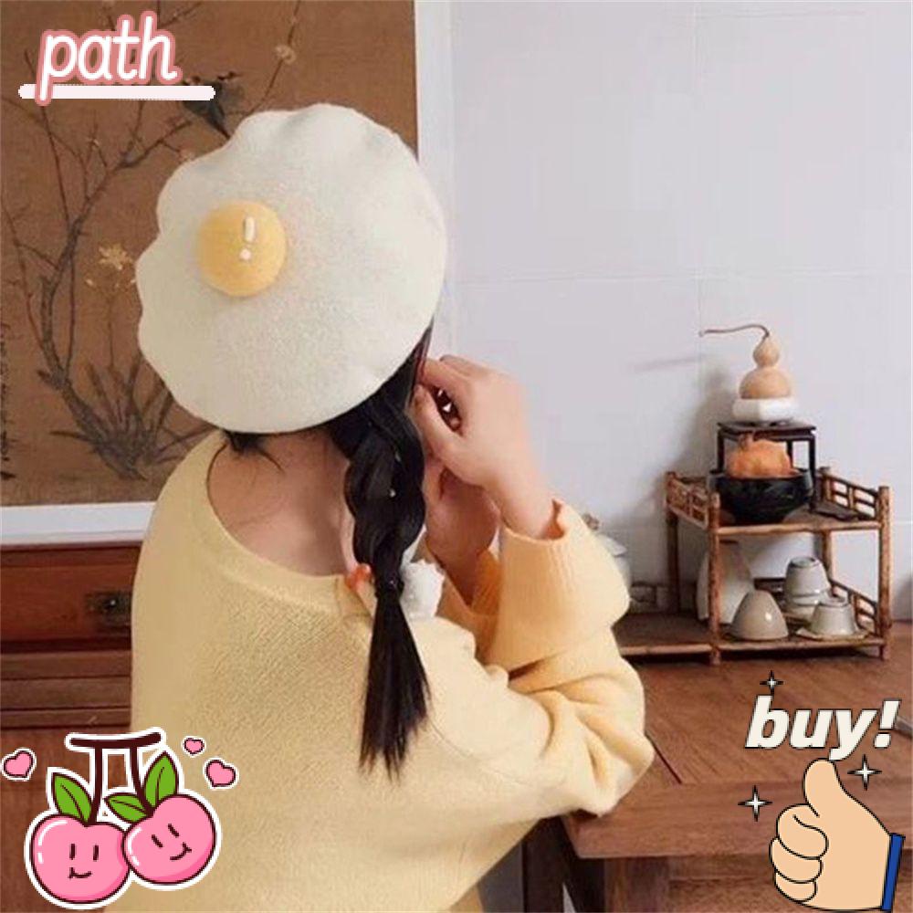 PATH Mũ Beret Len Lông Cừu Thời Trang Thu Đông Cho Nữ