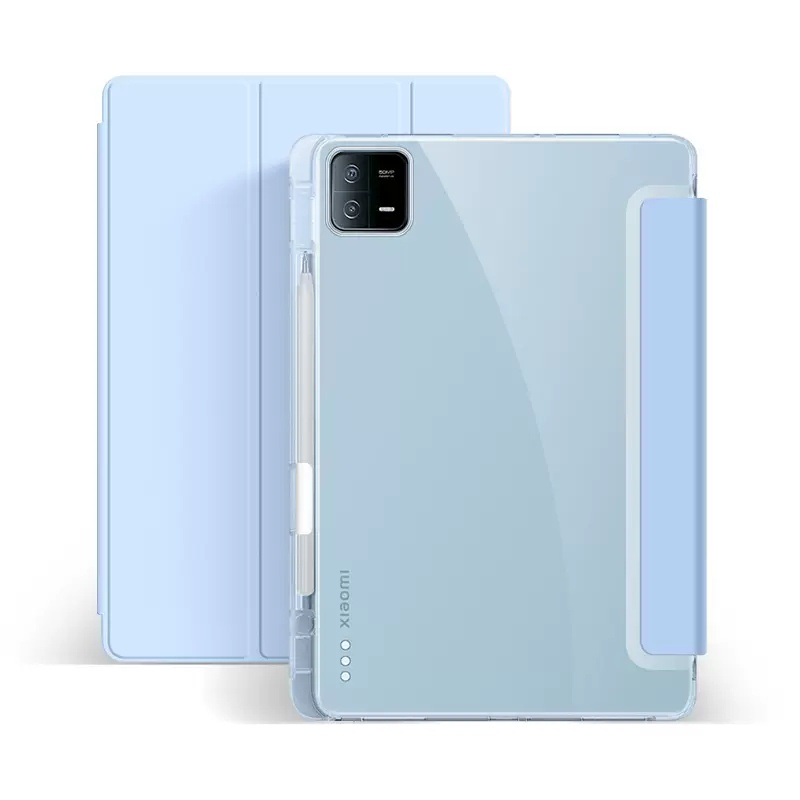 Bao Da PU + TPU Dẻo Trong Suốt + Giá Đỡ Bút Chì Cho Xiaomi Pad 6 Pad 6 Pro 2023 Mi Pad 5 Pro Redmi Pad 10.61