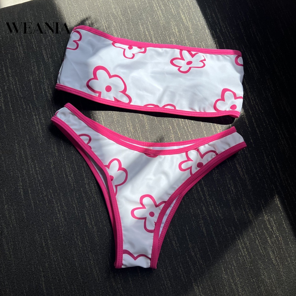 Bộ Đồ Bơi Hai Mảnh Hở Vai Phong Cách Instagram Gợi Cảm Cho Nữ