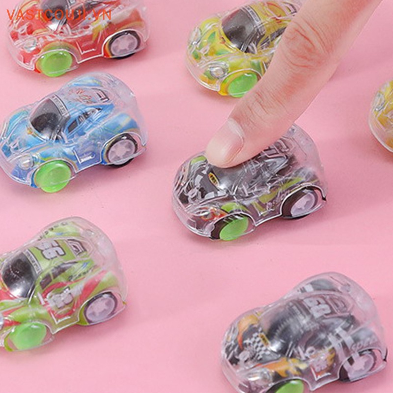 Bộ 5 Mô Hình Xe Hơi VASTJI Hai Lớp Trong Suốt Mini Dùng Làm Quà Tặng Sinh Nhật Cho Bé