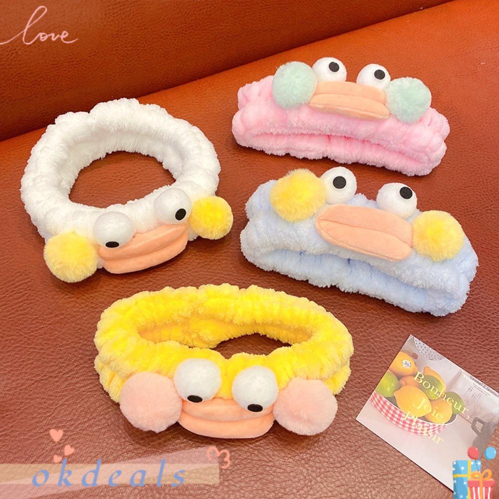 OKDEALS Băng Đô Cài Tóc Co Giãn Kiểu Dáng Dễ Thương Dùng Để Rửa Mặt / Spa