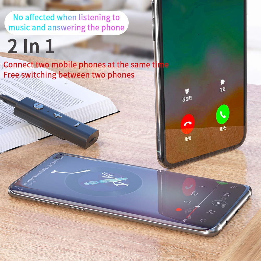 Thiết Bị Nhận Tín Hiệu Bluetooth 5.0 Essager Cho Tai Nghe Không Dây Jack Cắm 3.5mm