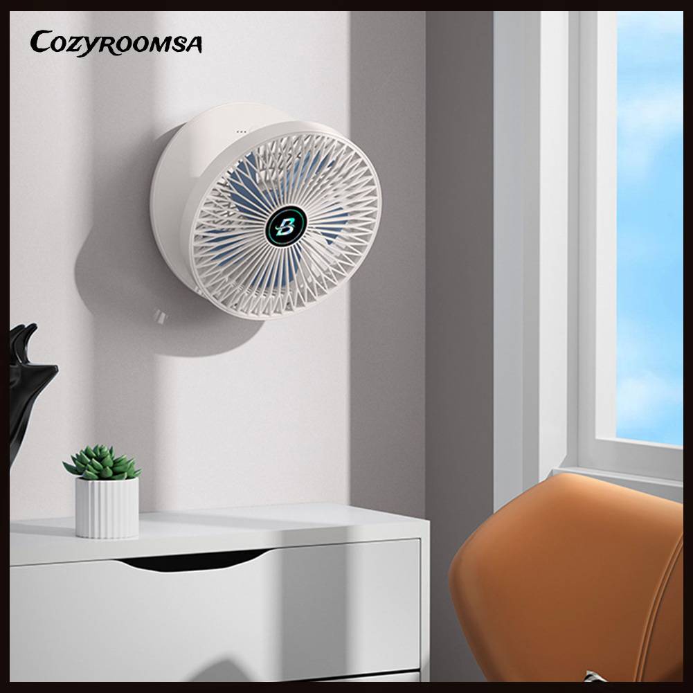 Quạt Gắn Tường 1200mAh / USB Yên Tĩnh Có Thể Sạc Lại Cho Nhà Ở / Văn Phòng