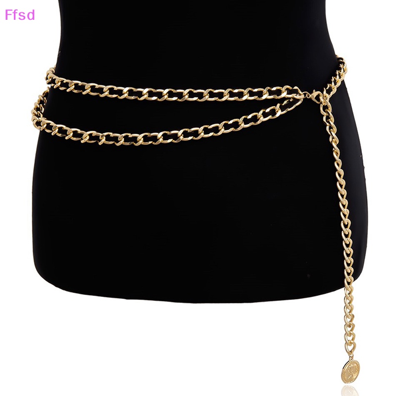 Thắt Lưng Dây Xích Dài Nhiều Lớp Tua Rua Cổ Điển Cho Nữ