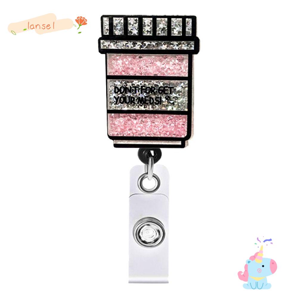 LANSEL Giá Đỡ Thẻ Id Id Id Bằng ABS Thu Gọn Được Thời Trang Mới Dành Cho Văn Phòng