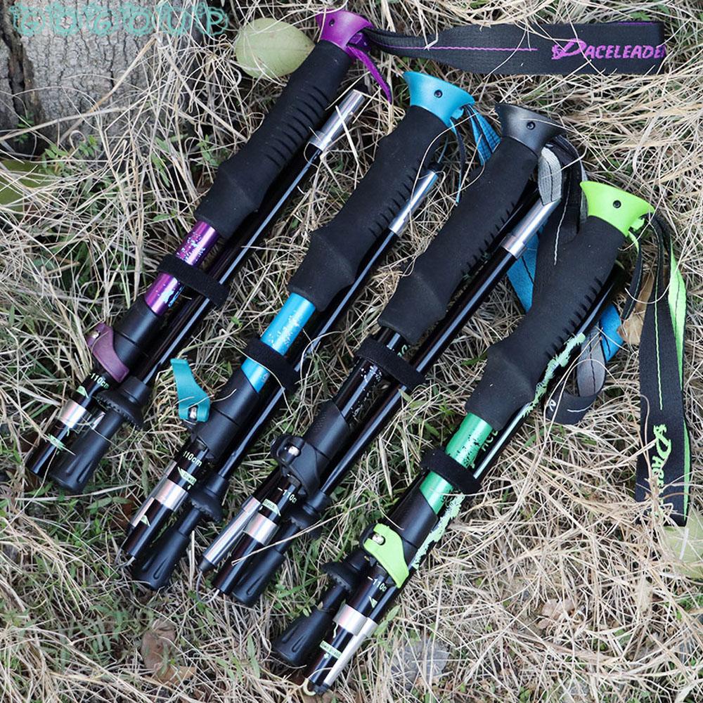 GOGOUP Gậy Đi Bộ Bằng Nhôm Với Tay Cầm EVA Có Thể Gấp Gọn Tiện