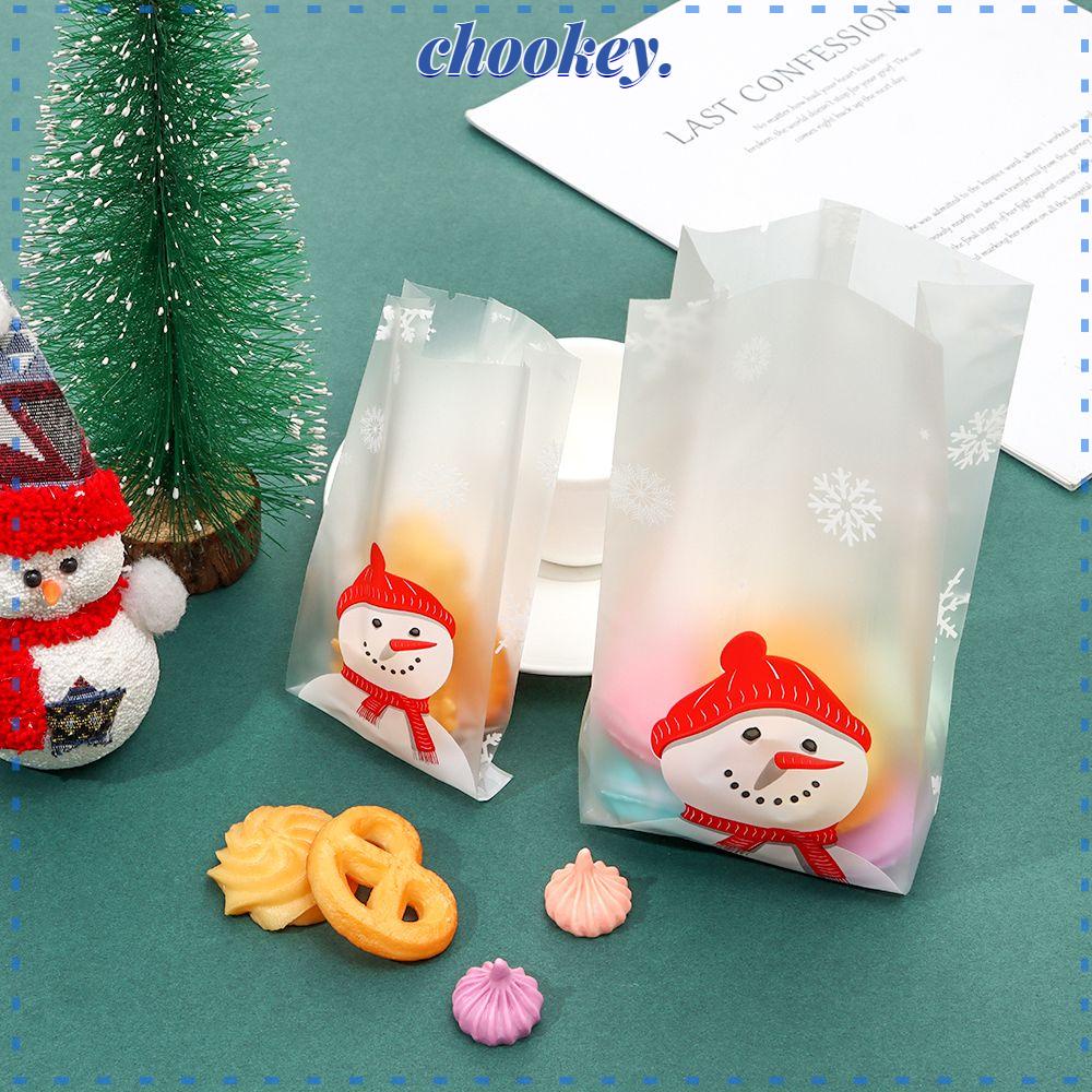 CHOOKEY Bộ 50 Túi Đựng Bánh Kẹo Có Dây Rút Dùng Làm Quà Tặng Giáng Sinh
