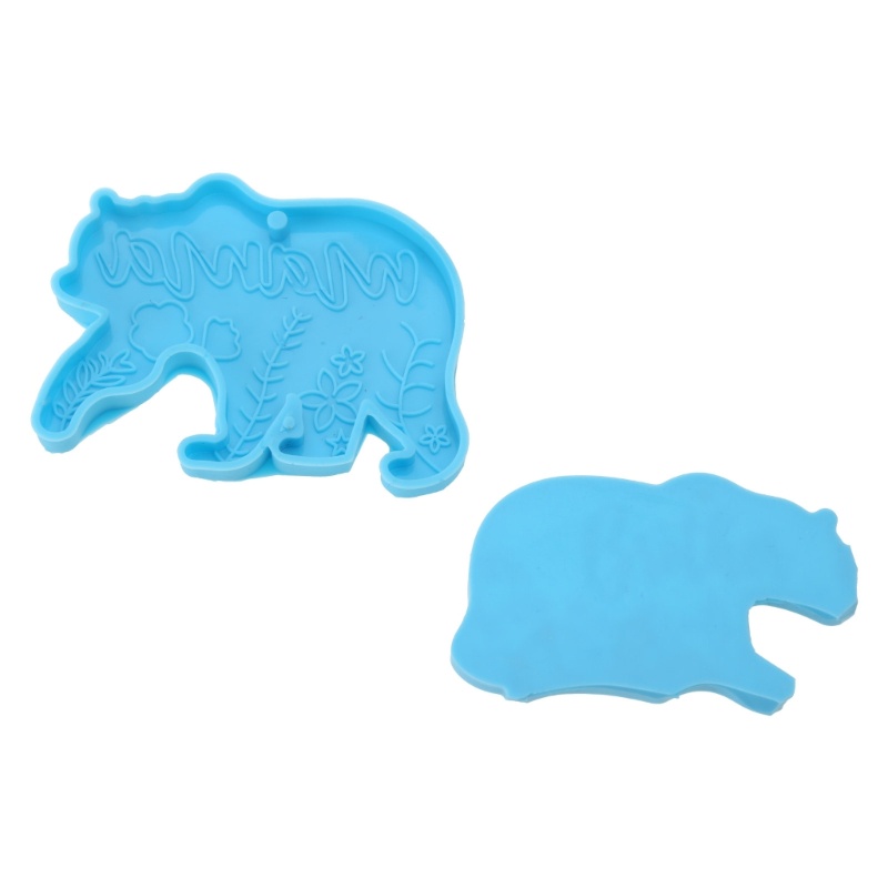 Set 2 Khuôn Nhựa Làm Mặt Trang Sức Hình Voi