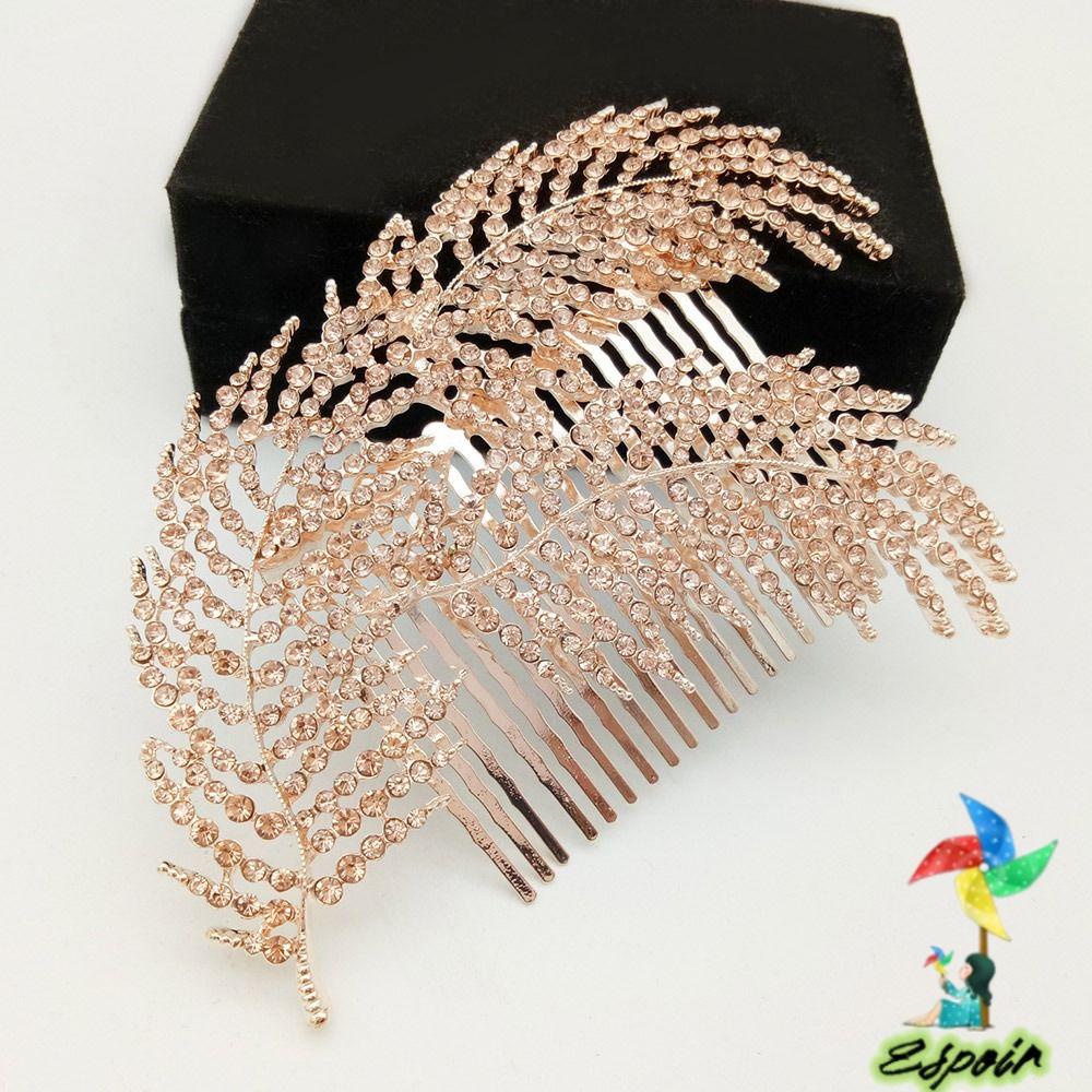 ESPO Lược Cài Tóc Hình Chiếc Lá Thanh Lịch