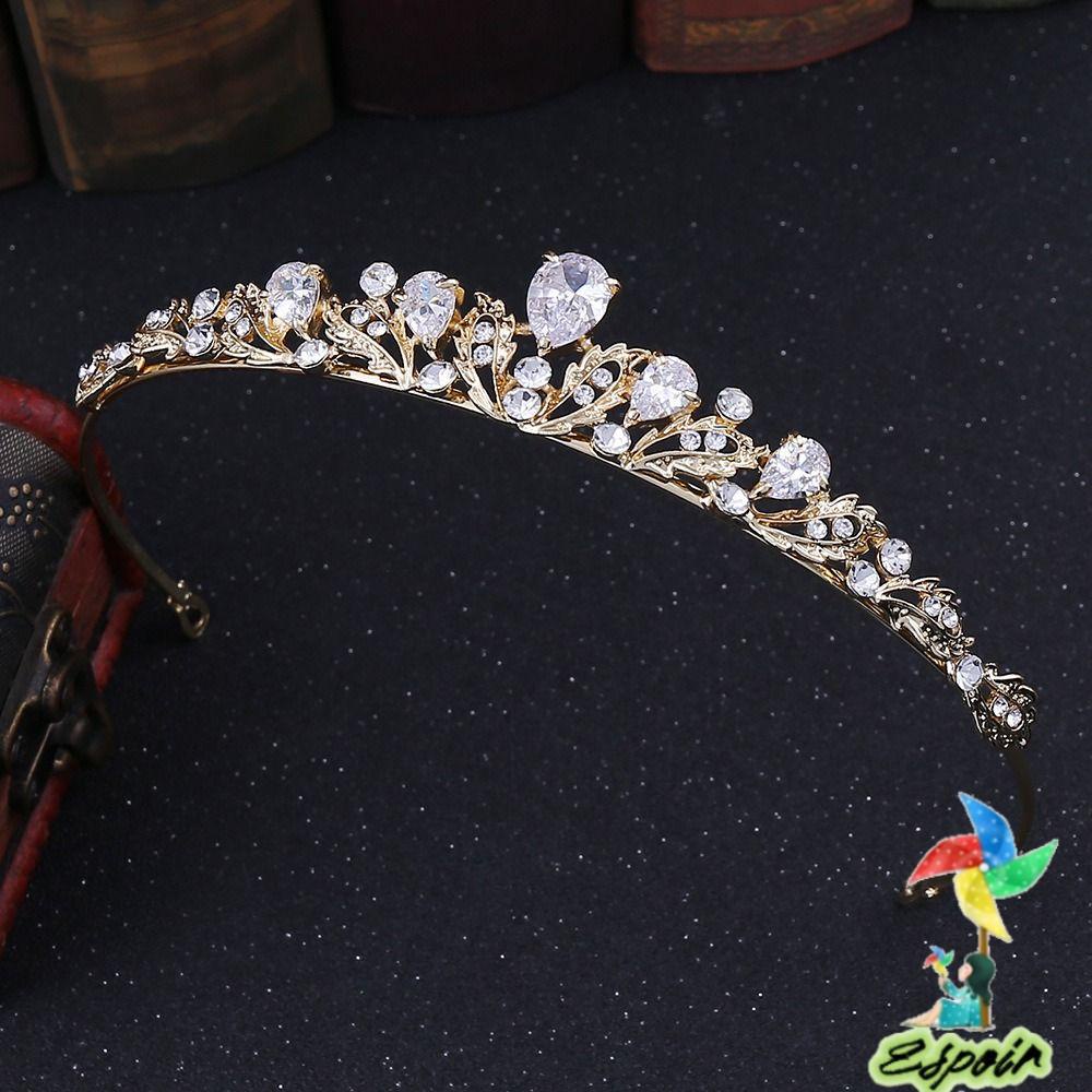 ESPO Vương Miện Hợp Kim Đính Đá Xinh Xắn Cho Cô Dâu