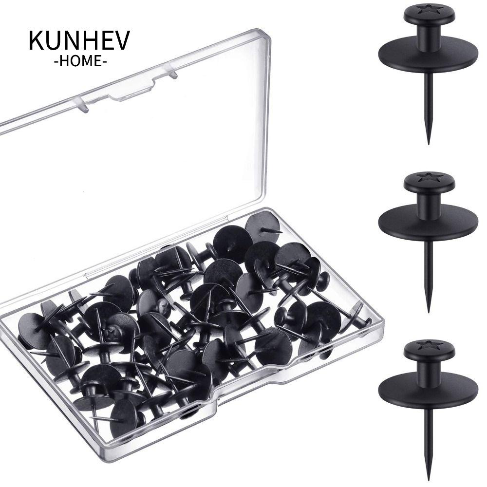 KUNHEV Set 30 Móc Treo Tranh Hai Đầu Màu Đen Kích Thước Nhỏ Trang Trí Nhà Cửa / Văn Phòng