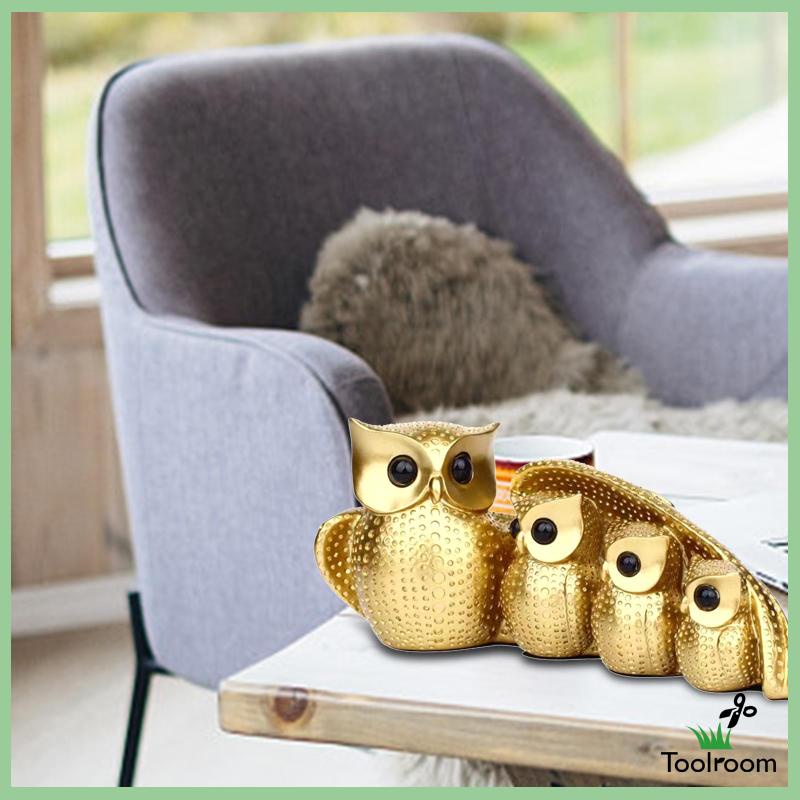 Tượng Hình Bốn Con Cú Trang Trí Phòng Ngủ