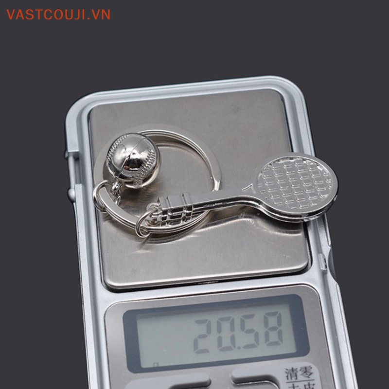 Móc Khóa Thể Thao Mini Hình Vợt Tennis VASTJI Sáng Tạo