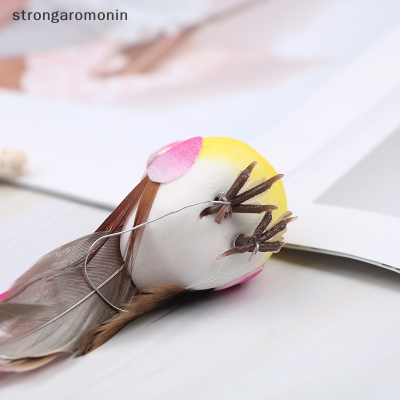 Tổ Chim Nhân Tạo mini Có Lông Vũ Dùng Trang Trí Nhà Cửa / Sân Vườn