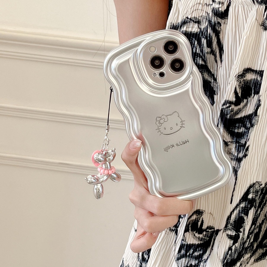 Ốp Điện Thoại Tpu Mềm Trong Suốt Mạ Điện In Hình Mèo Kitty Cho iPhone 14 13 12 11 Pro Max