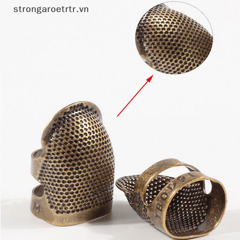Nhẫn Đồng Thau Mạnh Mẽ Bảo Vệ Ngón Tay Khi May Vá