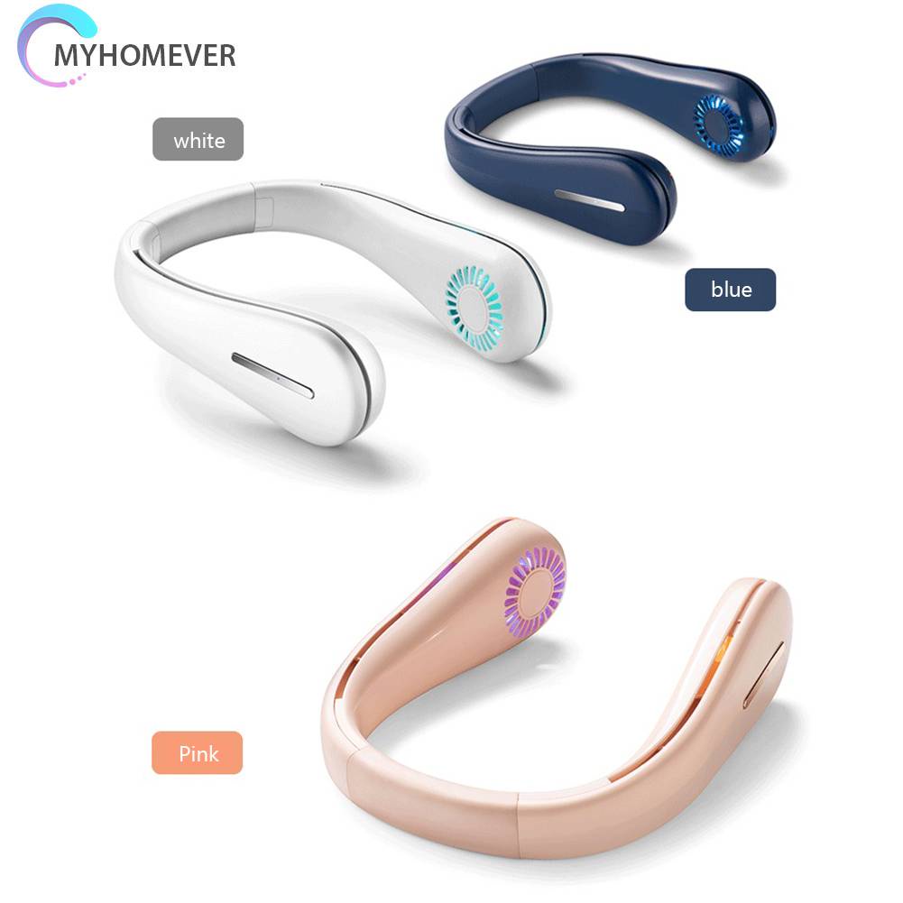 Quạt Làm Mát Đeo Cổ 3 Tốc Độ 2400Mah Tiện Dụng Mang Theo Du Lịch / Chơi Thể Thao