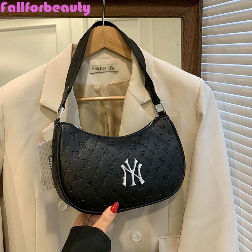 FALLFORBEAUTY Túi Xách Da Pu In Chữ Thời Trang Đa Năng Cho Nữ