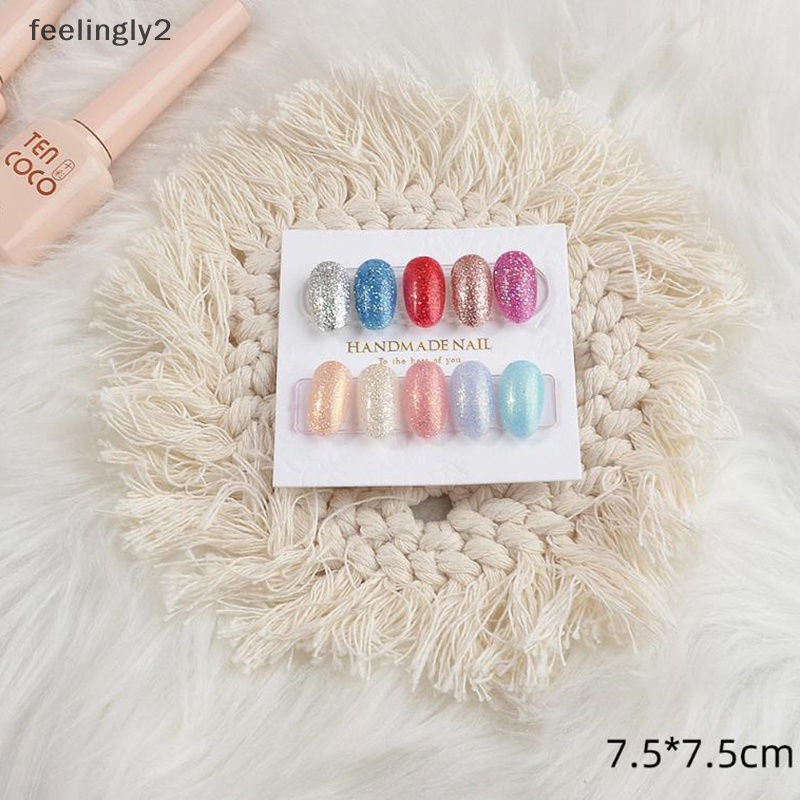 Bộ 10 Thẻ Giấy Cứng Trưng Bày Móng Tay Nghệ Thuật