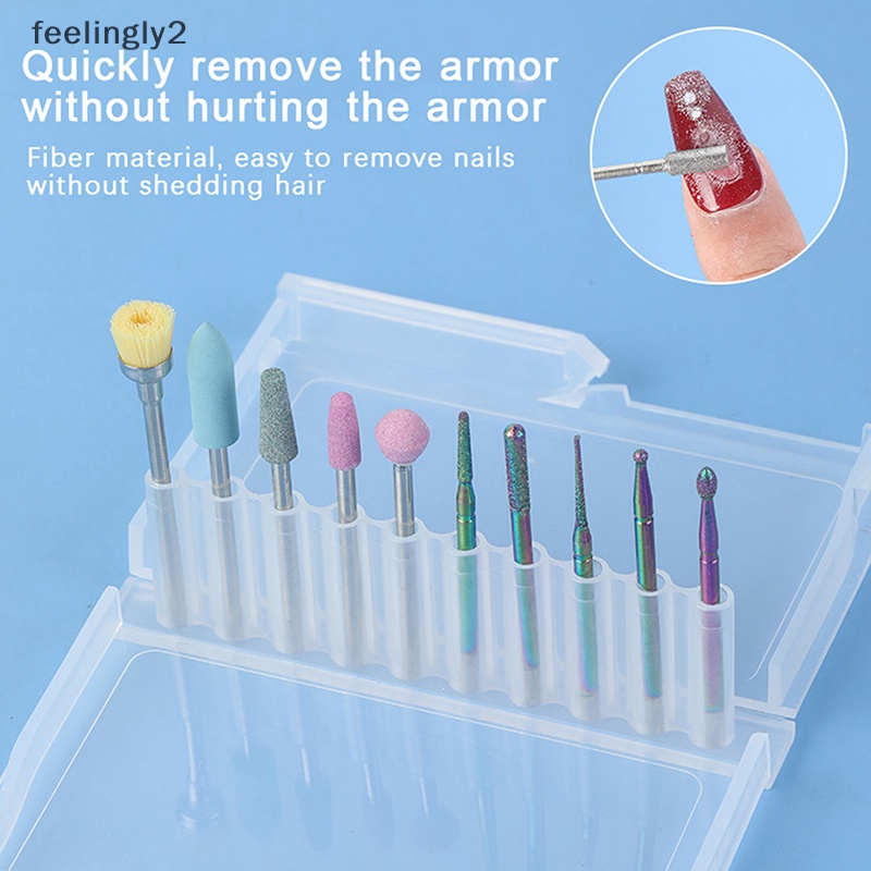 Bộ 10 Mũi Khoan Kim Cương Mài Móng Tay Chuyên Dụng