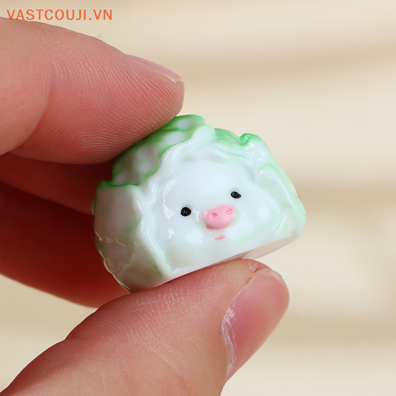 Bộ 2 Phụ Kiện Trang Trí Bằng Nhựa Hình Rau Củ Quả diy