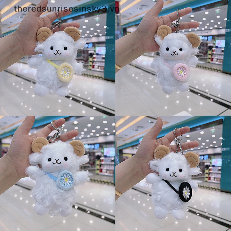 Móc Chìa Khóa Hình Cừu Nhồi Bông Mềm Mại Dễ Thương