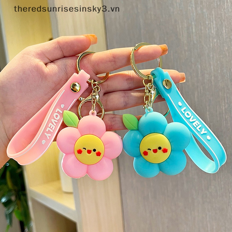 Móc Khóa Hình Hoa Cười Ngọt Ngào Sáng Tạo Thời Trang Cho Cặp Đôi