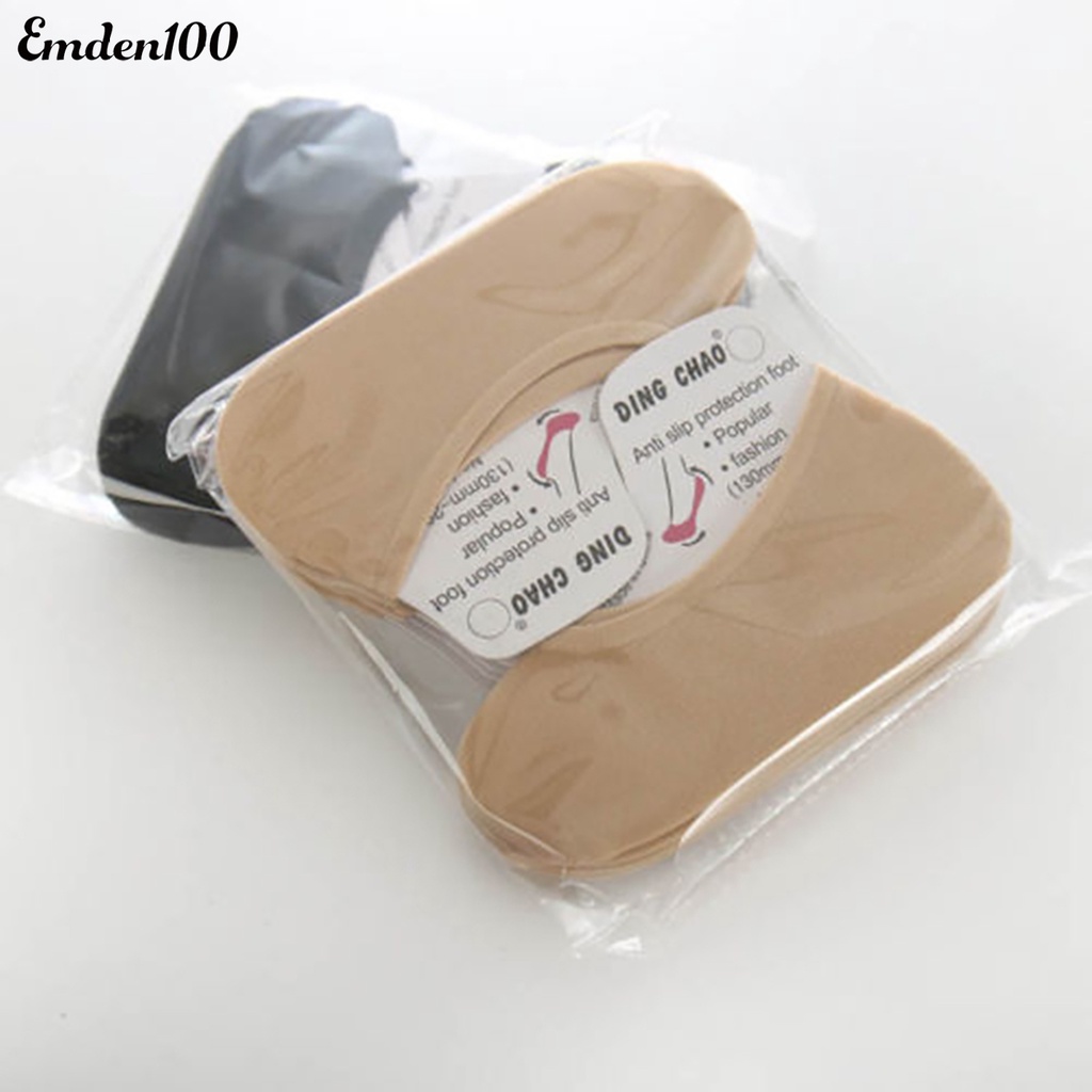 1 Đôi Tất Ngắn Chống Trượt Thoáng Khí Màu Sắc Đơn Giản Cho Nữ