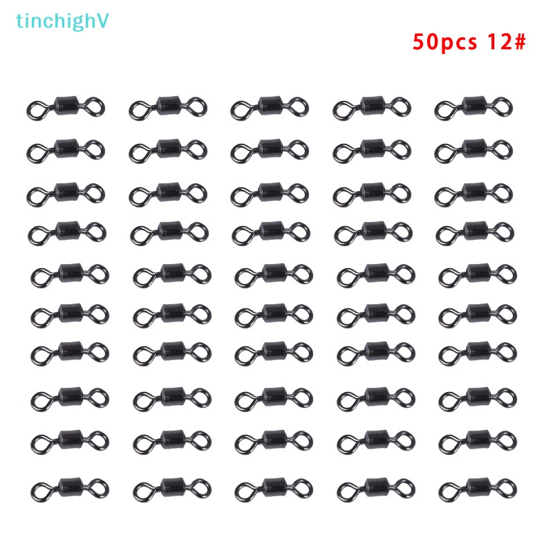 [TinchighV] Set 50 / 100 Khuyên Xoay Nối Vòng Bi Màu Trơn Cho Câu Cá