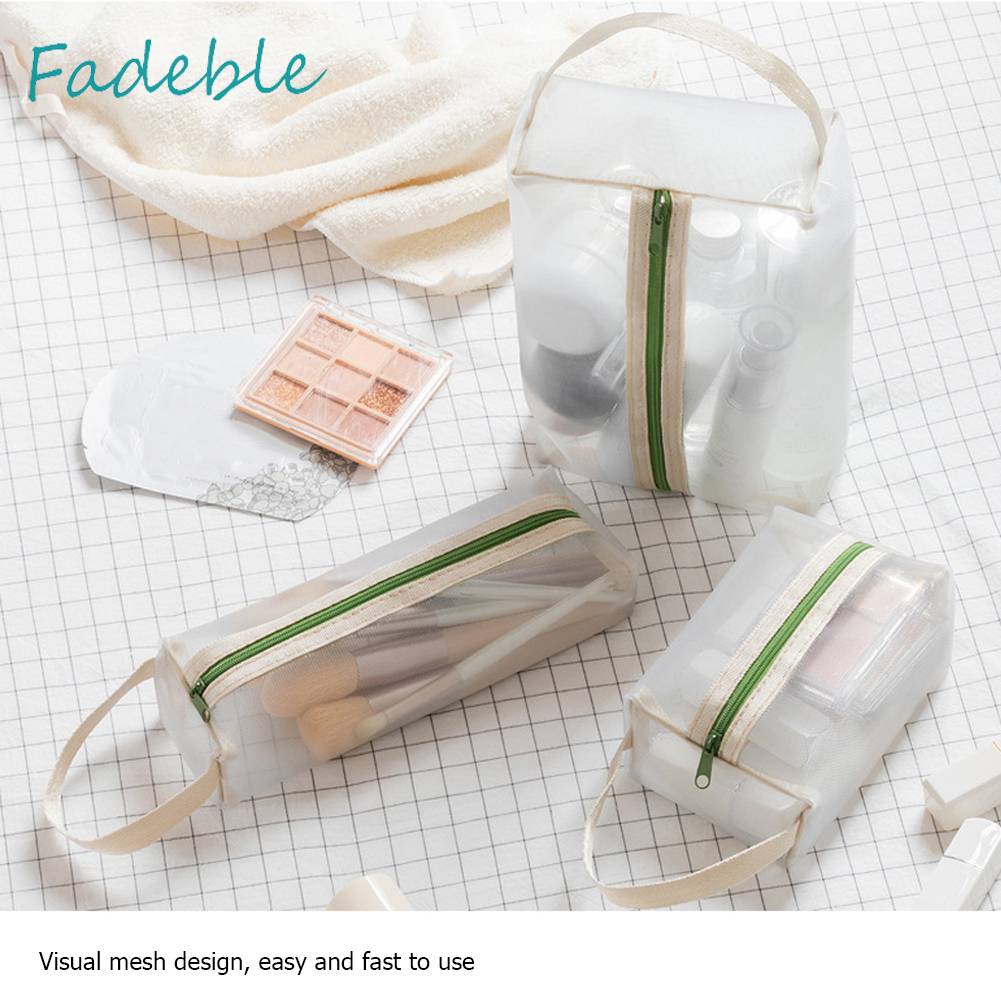 Ví Đựng Tiền Xu Bằng Nilon Phối Lưới Thoáng Khí Sức Chứa Lớn Đa Năng Tiện