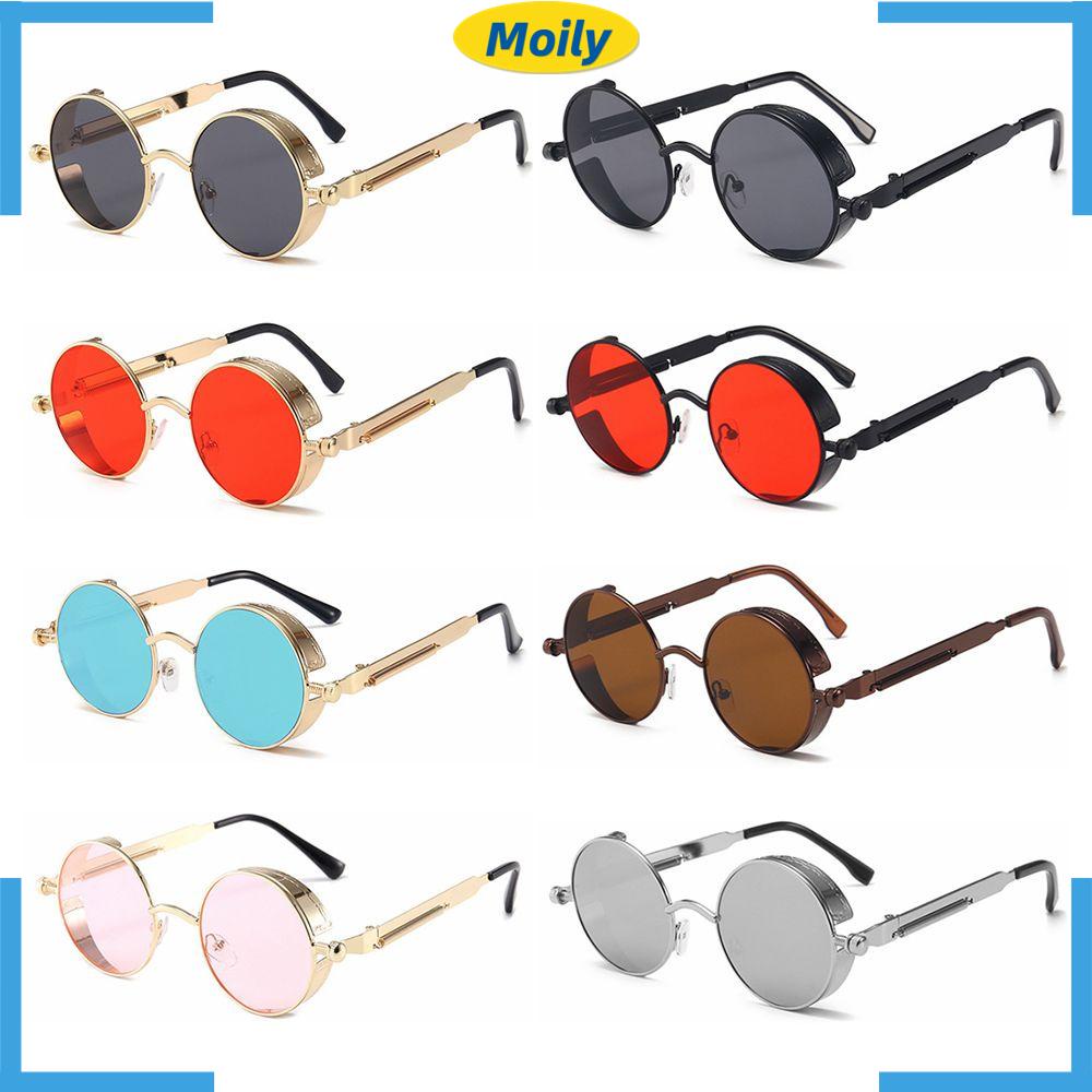 MOILYVN Kính Mát Gọng Tròn Phong Cách Retro Thời Trang