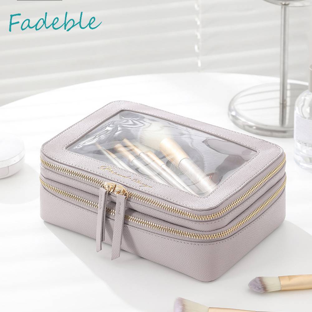 Túi Đựng Mỹ Phẩm Hai Lớp Trong Suốt Đa Năng