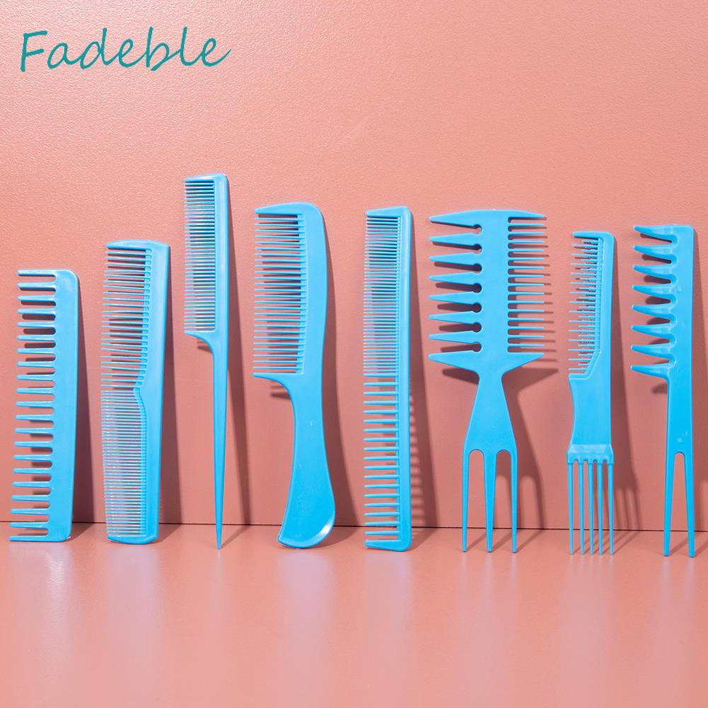 Set 8 Lược Chải Thẳng Râu Chuyên Nghiệp Không Độc Hại