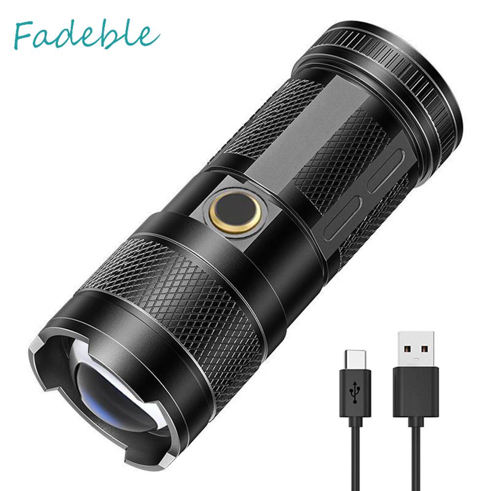 Đèn Pin 30W LED COB 1500mAh 1000LM Sạc USB Loại C Chống Thấm Nước