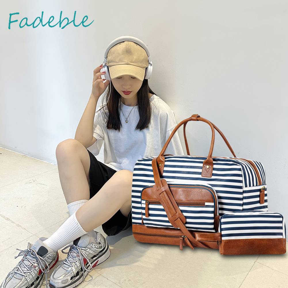 Túi Xách Canvas Cỡ Lớn Có Ngăn Đựng Đồ Khô / Ướt Tiện Dụng Cho Nam Và Nữ